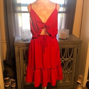 Shein Red Sun Dress